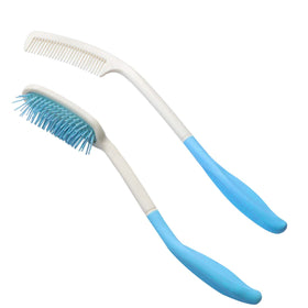 Kesywale long reach comb with bend handle for easy grooming with limited grip.