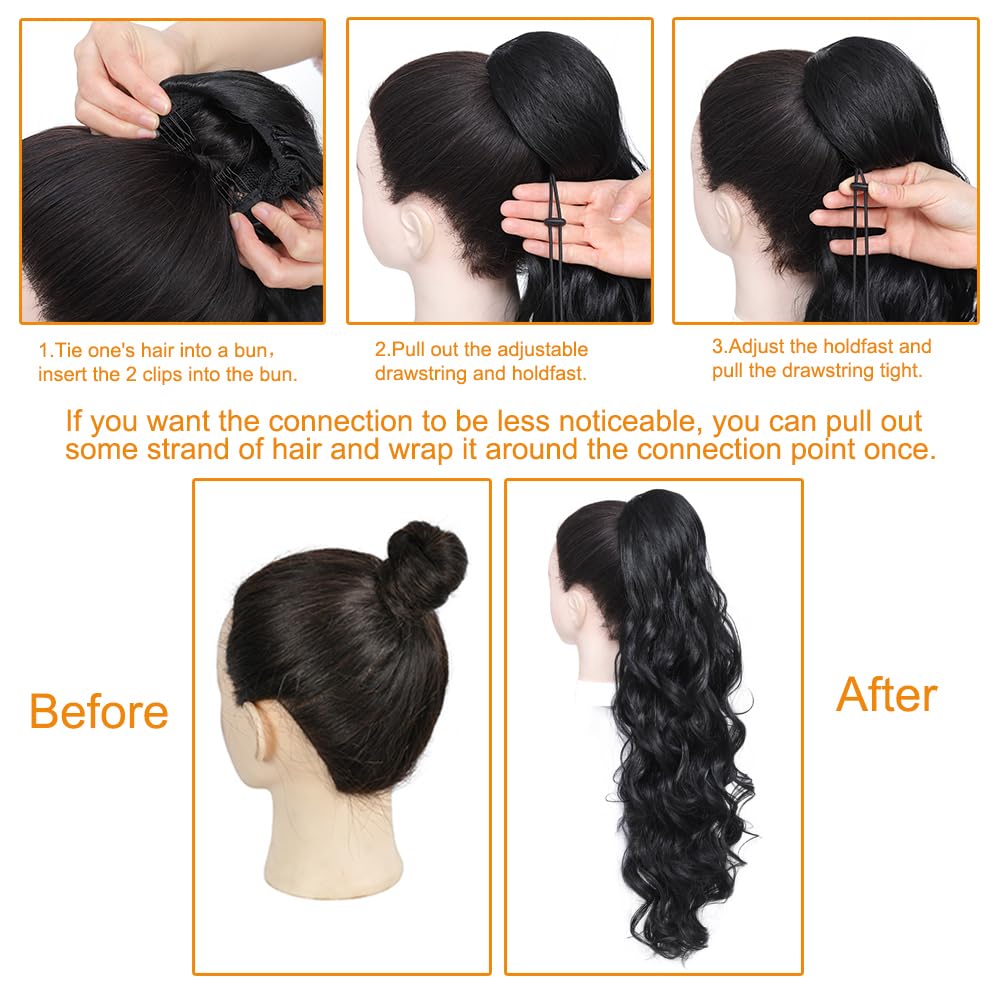 KETHBE ideal daily-use ponytail for casual or formal looks.