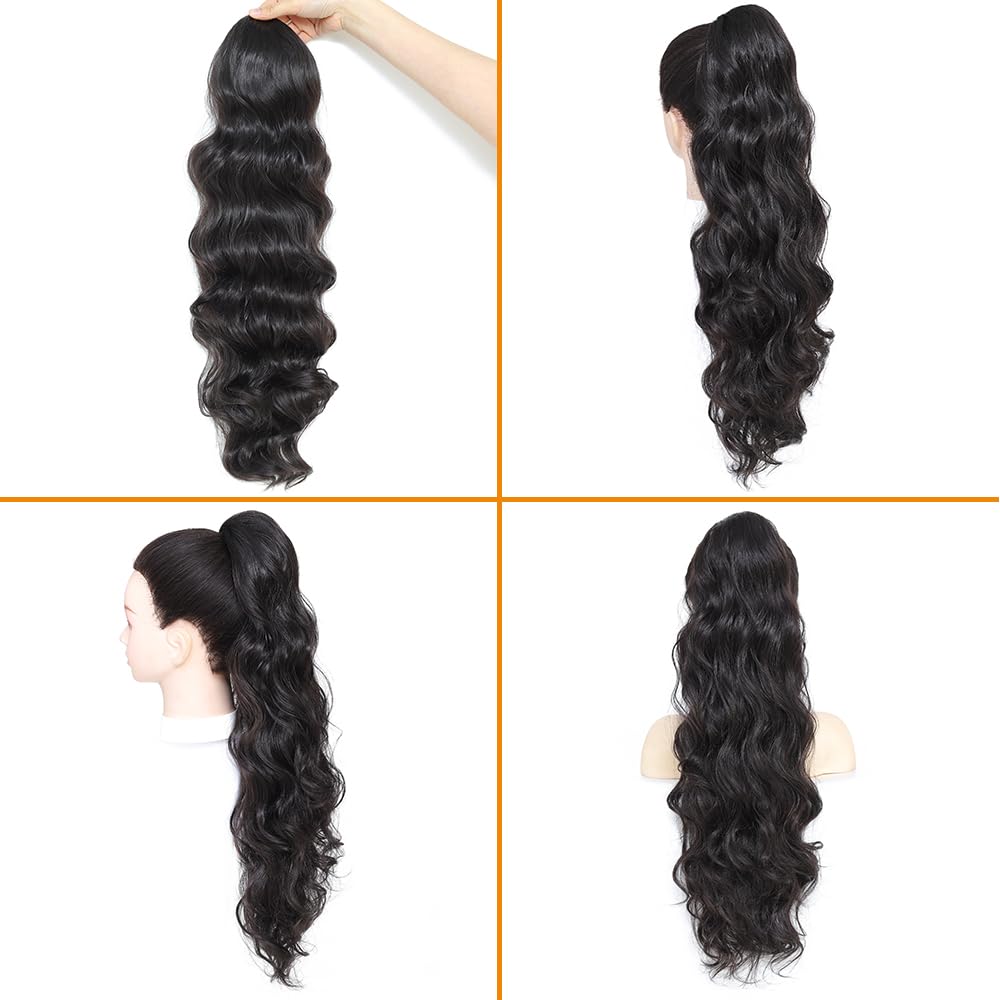 Natural-black color blends with hair for everyday looks.