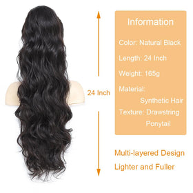 Close-up of secure clip design on KETHBE Ponytail Extension.