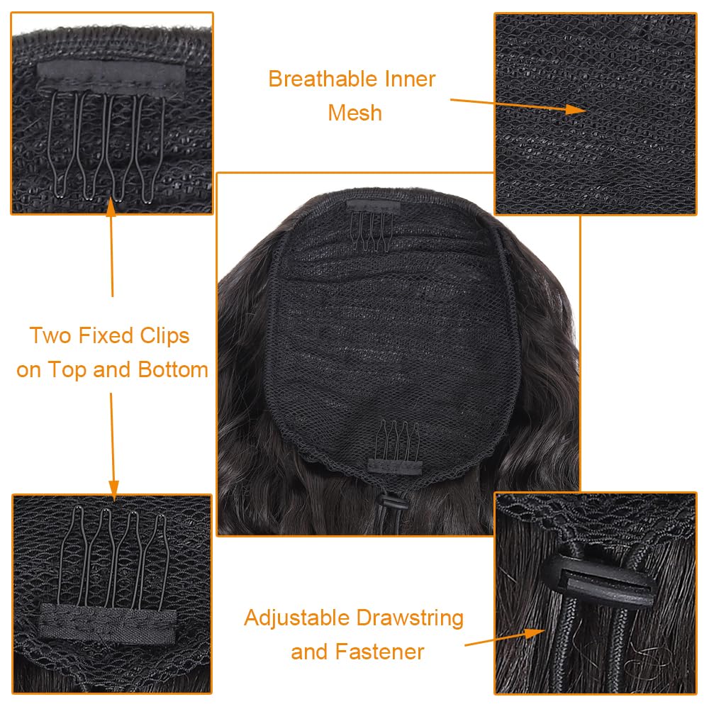 Soft inner net of KETHBE Ponytail Extension feels skin-friendly.