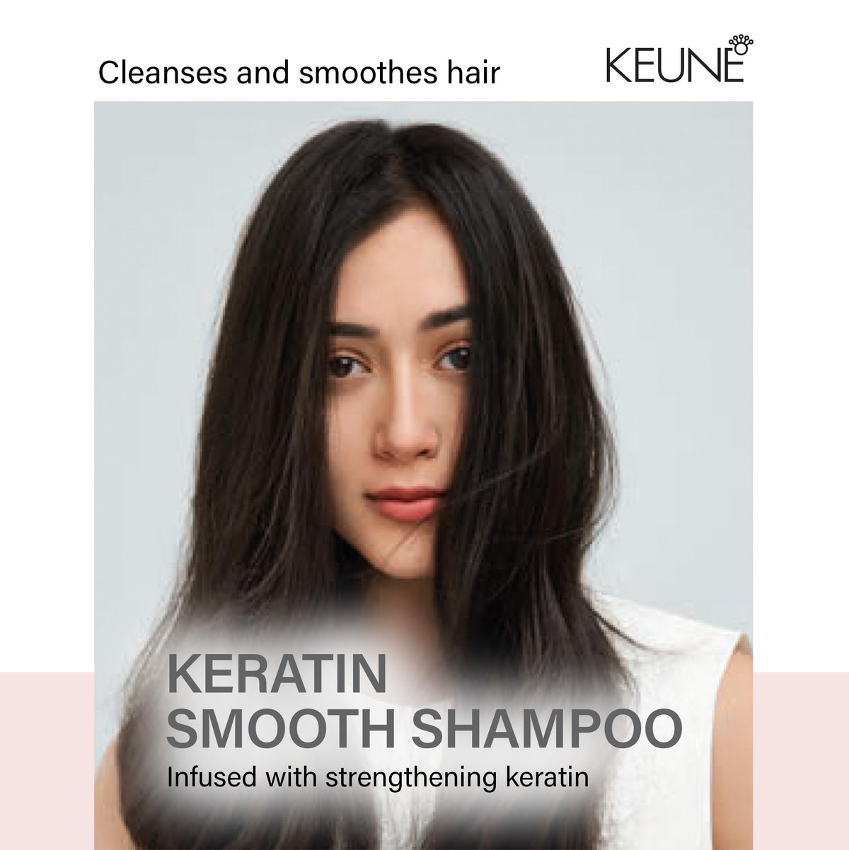 Keune Keratin Smoothing Shampoo foam closeup highlights lather