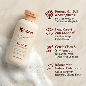 Kevabin Rosemary Conditioner silky-glow finish on hair strands for manageability
