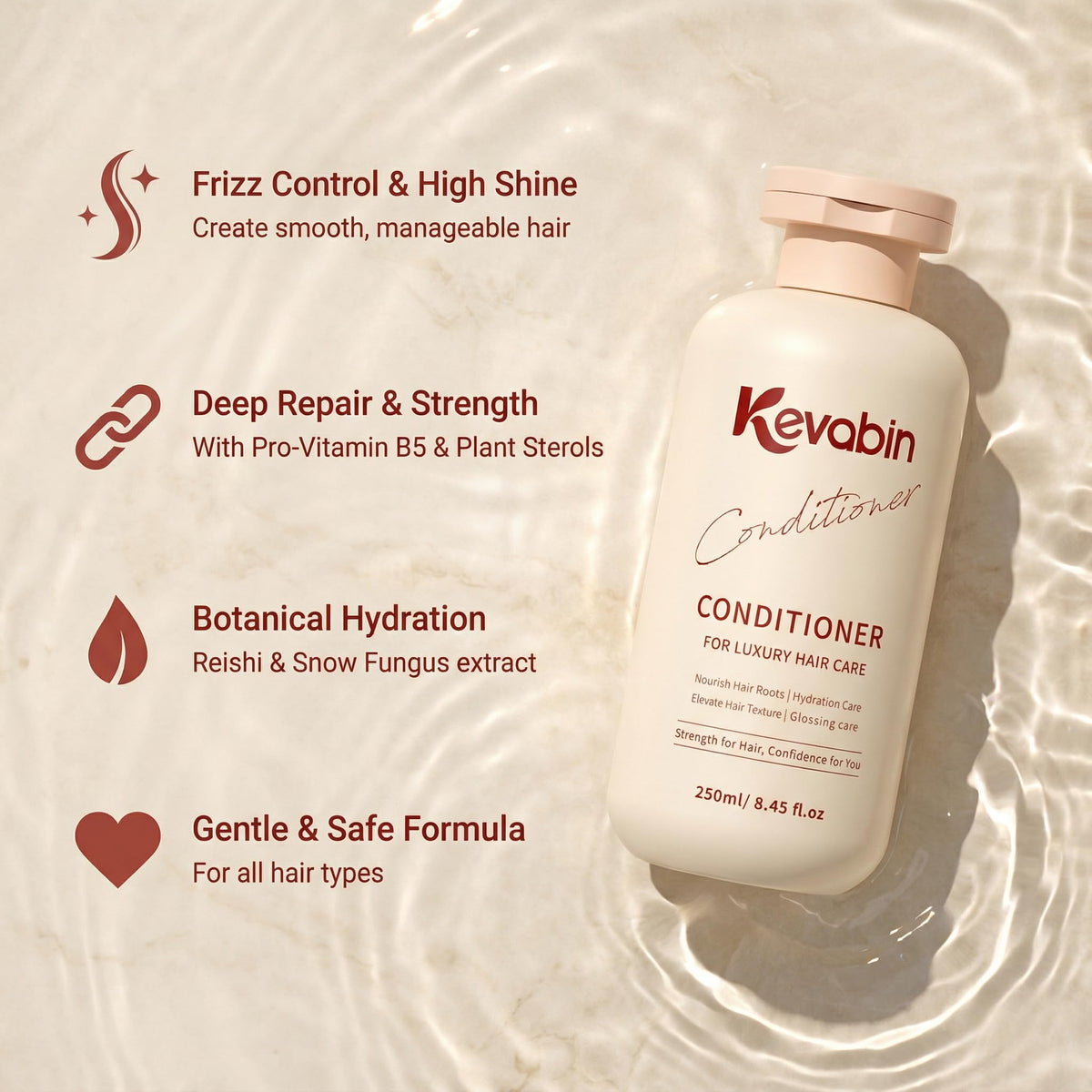 Kevabin Rosemary Shampoo foamy lather delivers refreshing wash and scalp sensation