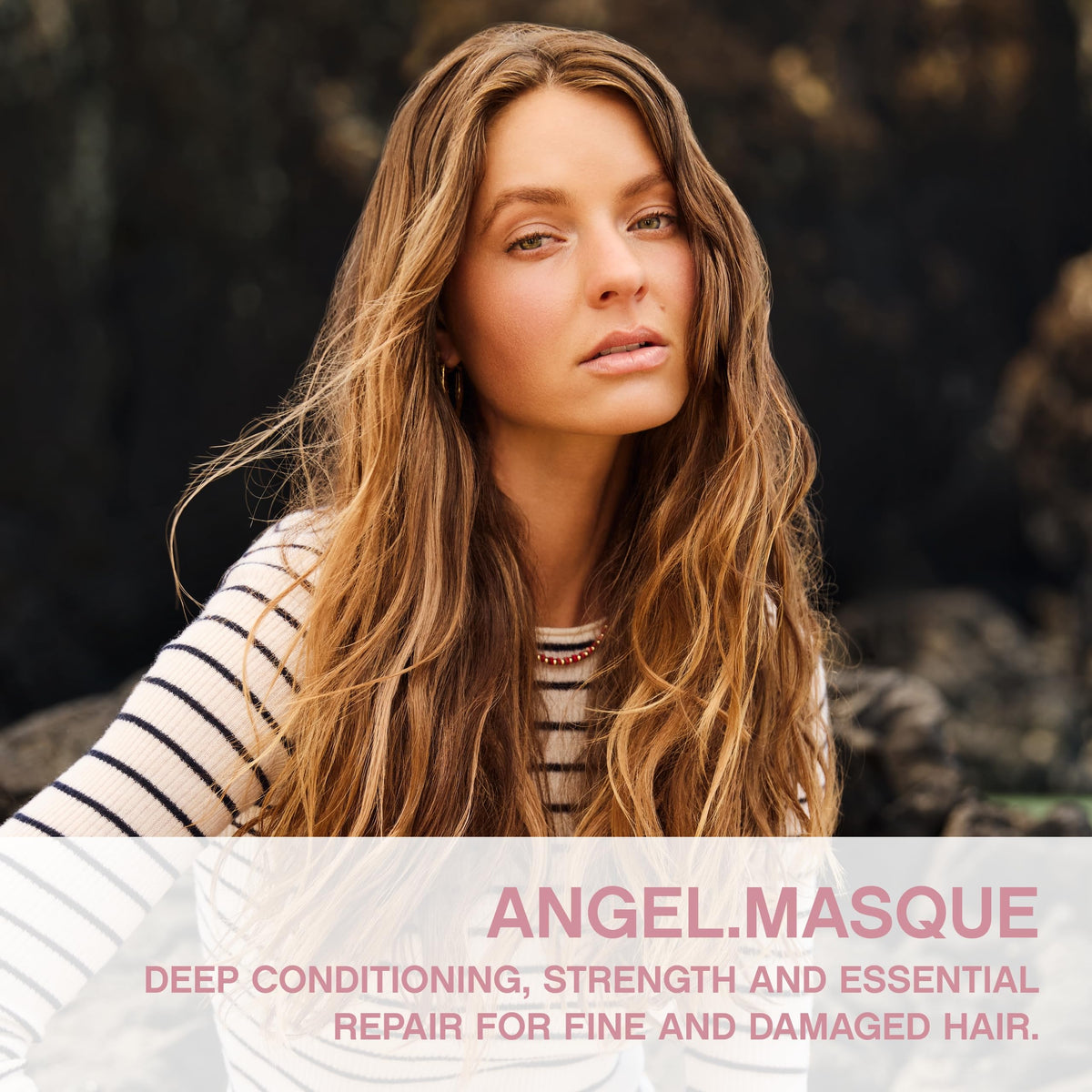 KEVIN.MURPHY Angel.Masque jar closeup highlights rich, moisturizing formula for colour-treated hair.