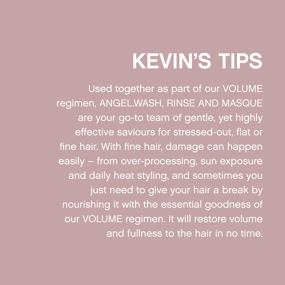KEVIN.MURPHY Angel.RINSE mango butter closeup hints rich nourishment.
