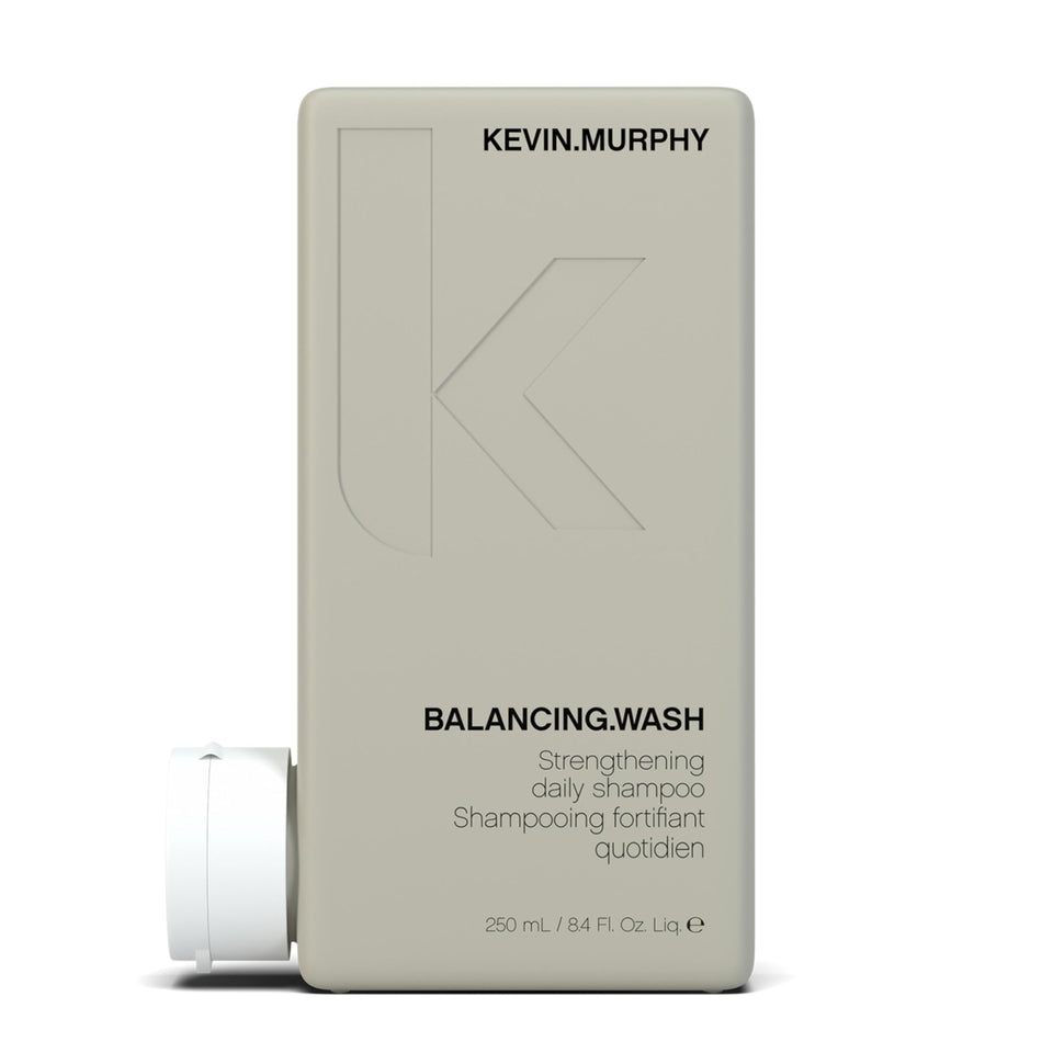 KEVIN.MURPHY Balancing.WASH bottle front showing daily cleanser for normal and oily hair