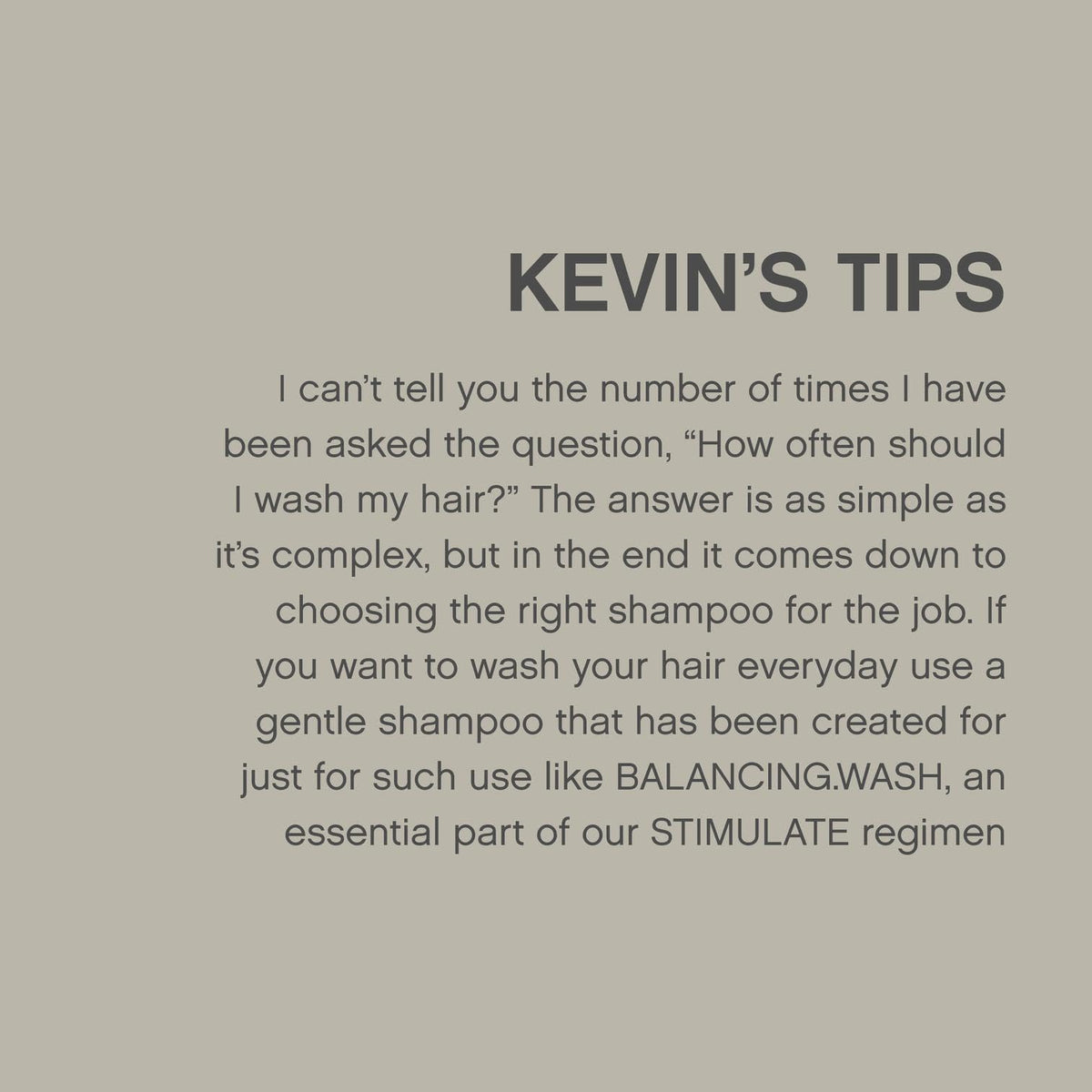 KEVIN.MURPHY Balancing.WASH ready for daily use in routine care