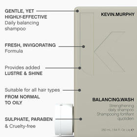 KEVIN.MURPHY Balancing.WASH pour shot shows quick, refreshing wash