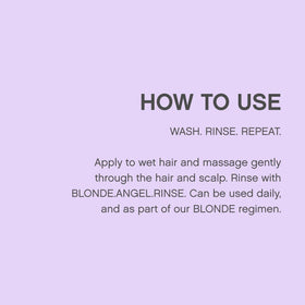 KEVIN.MURPHY Blonde.Angel.Wash hair care display showing salon-quality results at home.