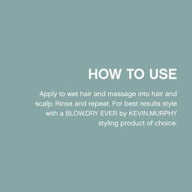 KEVIN.MURPHY BLOW.DRY WASH bathroom sink setup for daily use