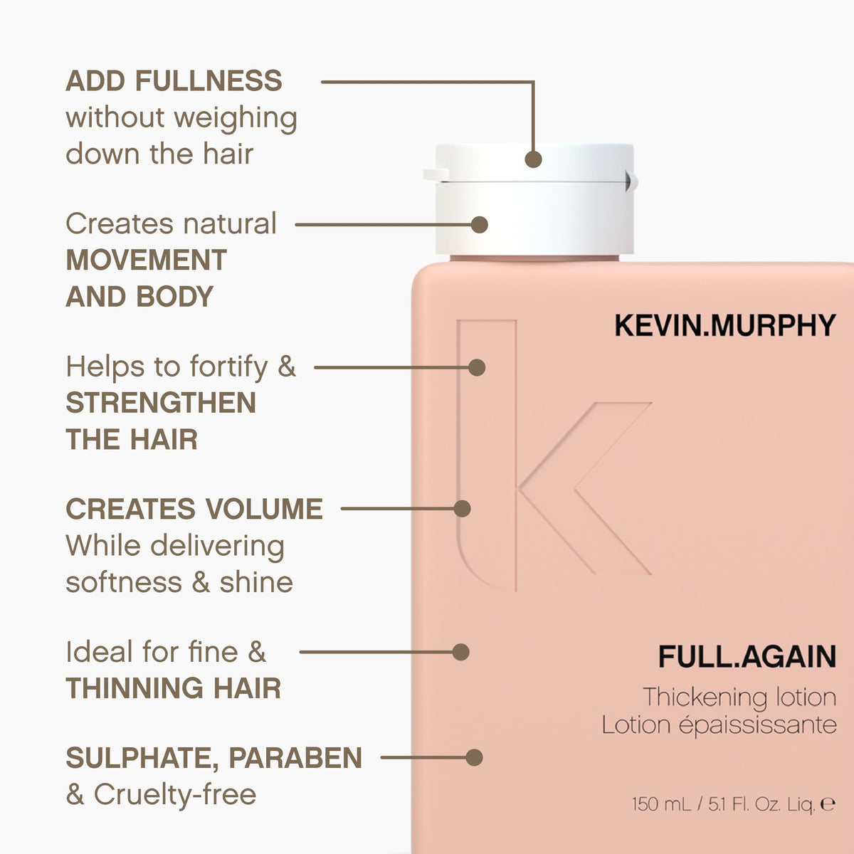 Distributing Full Again lotion through damp hair for even coverage.