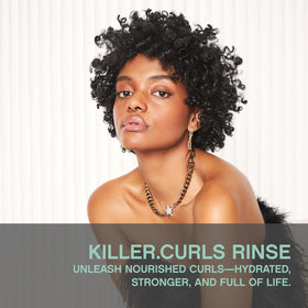 KEVIN.MURPHY Killer.CURLS RINSE bottle back highlights colour-safe care.
