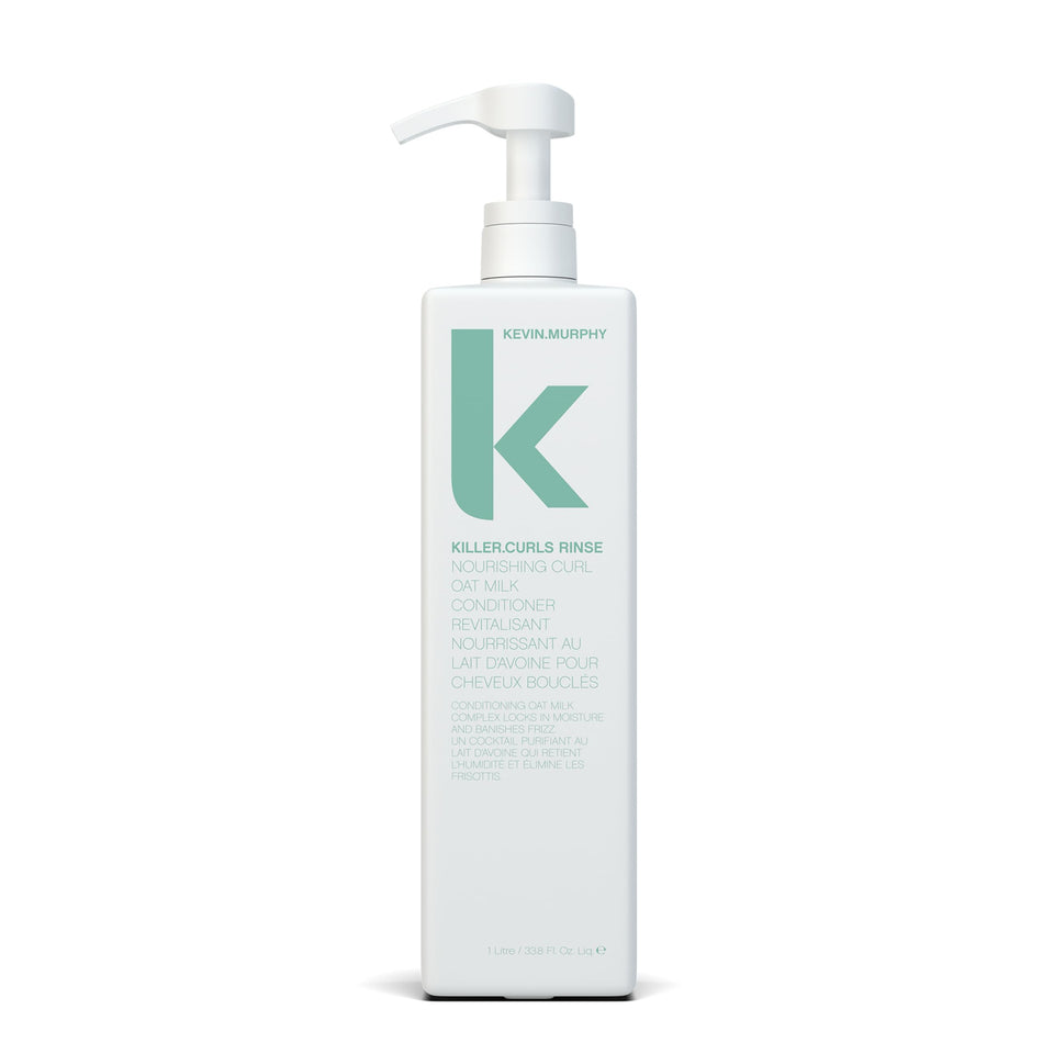 KEVIN.MURPHY Killer.CURLS RINSE bottle front reveals hydrating formula for defined curls.
