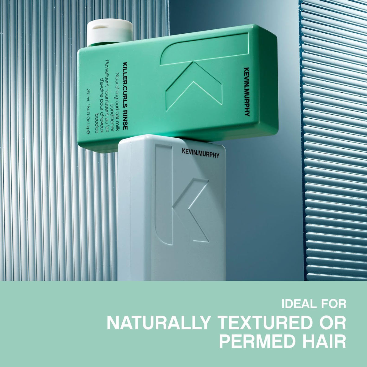 KEVIN.MURPHY Killer.CURLS RINSE jar closeup shows creamy texture for soft curls.