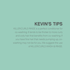KEVIN.MURPHY Killer.CURLS RINSE usage in shower demonstrates easy detangling.