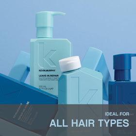 KEVIN.MURPHY LEAVE-IN.REPAIR heat protection label on bottle highlights up to 200 F