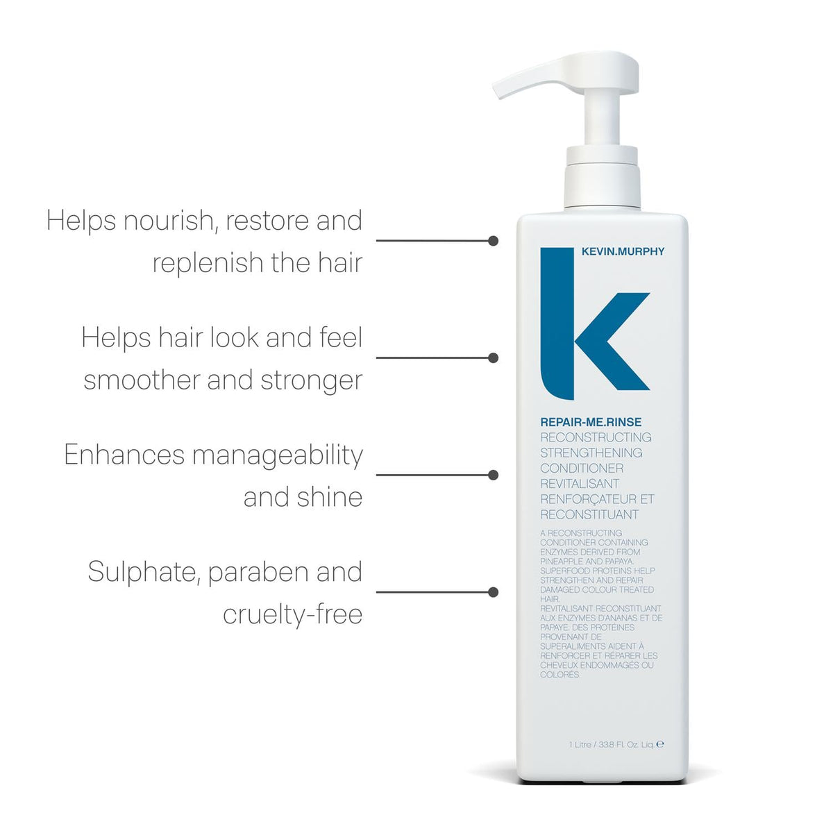 KEVIN.MURPHY REPAIR-ME.RINSE textured hair closeup with shine