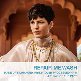 KEVIN.MURPHY REPAIR-ME.WASH creamy-lather demonstrates gentle cleansing and moisture delivery