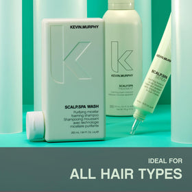 Cruelty-free logo on KEVIN.MURPHY SCALP.SPA WASH packaging