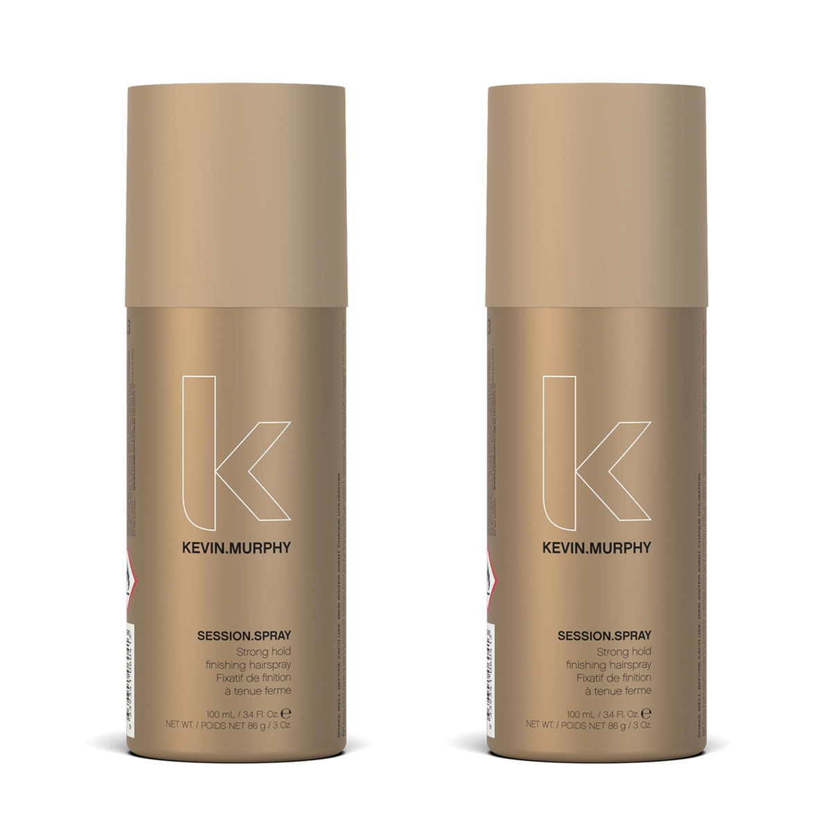 KEVIN.MURPHY SESSION.SPRAY strong hold bottle delivering weightless, long-lasting control for all hair types.
