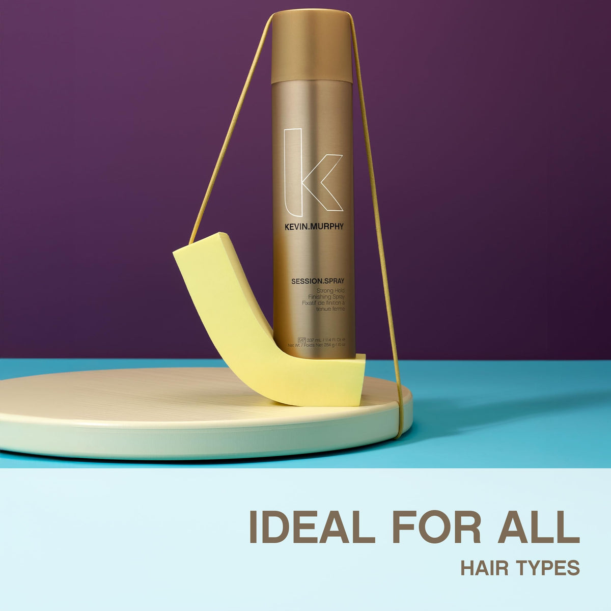 KEVIN.MURPHY SESSION.SPRAY sulfate-free paraben-free bottle is gentle on the scalp and hair.