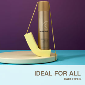 KEVIN.MURPHY SESSION.SPRAY sulfate-free paraben-free bottle is gentle on the scalp and hair.