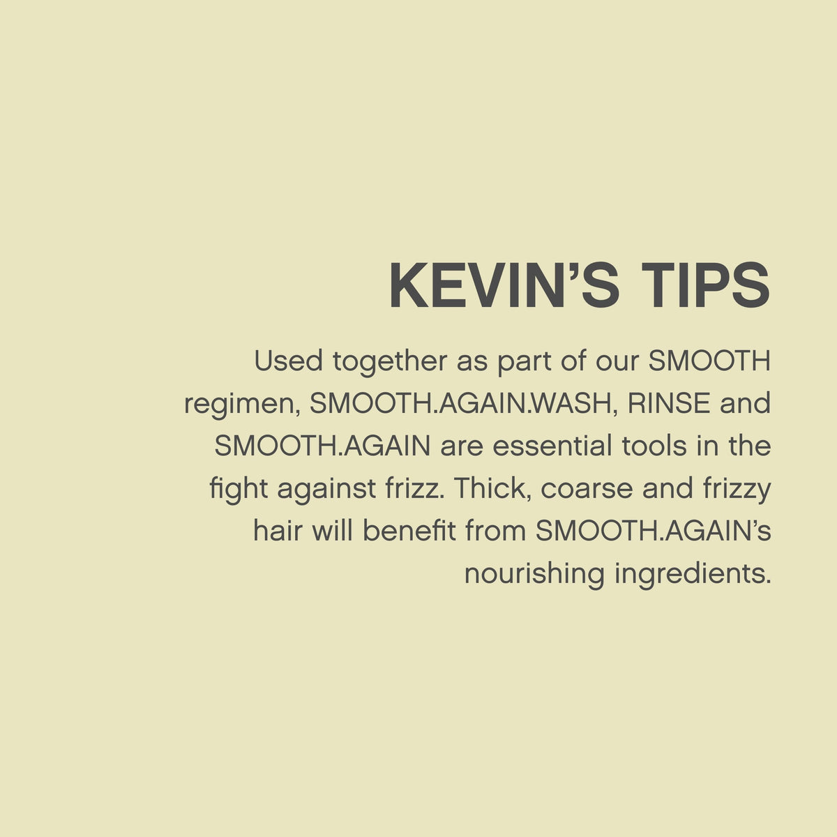 Kevin.Murphy Smooth Again bottle pour shot suggests easy application.
