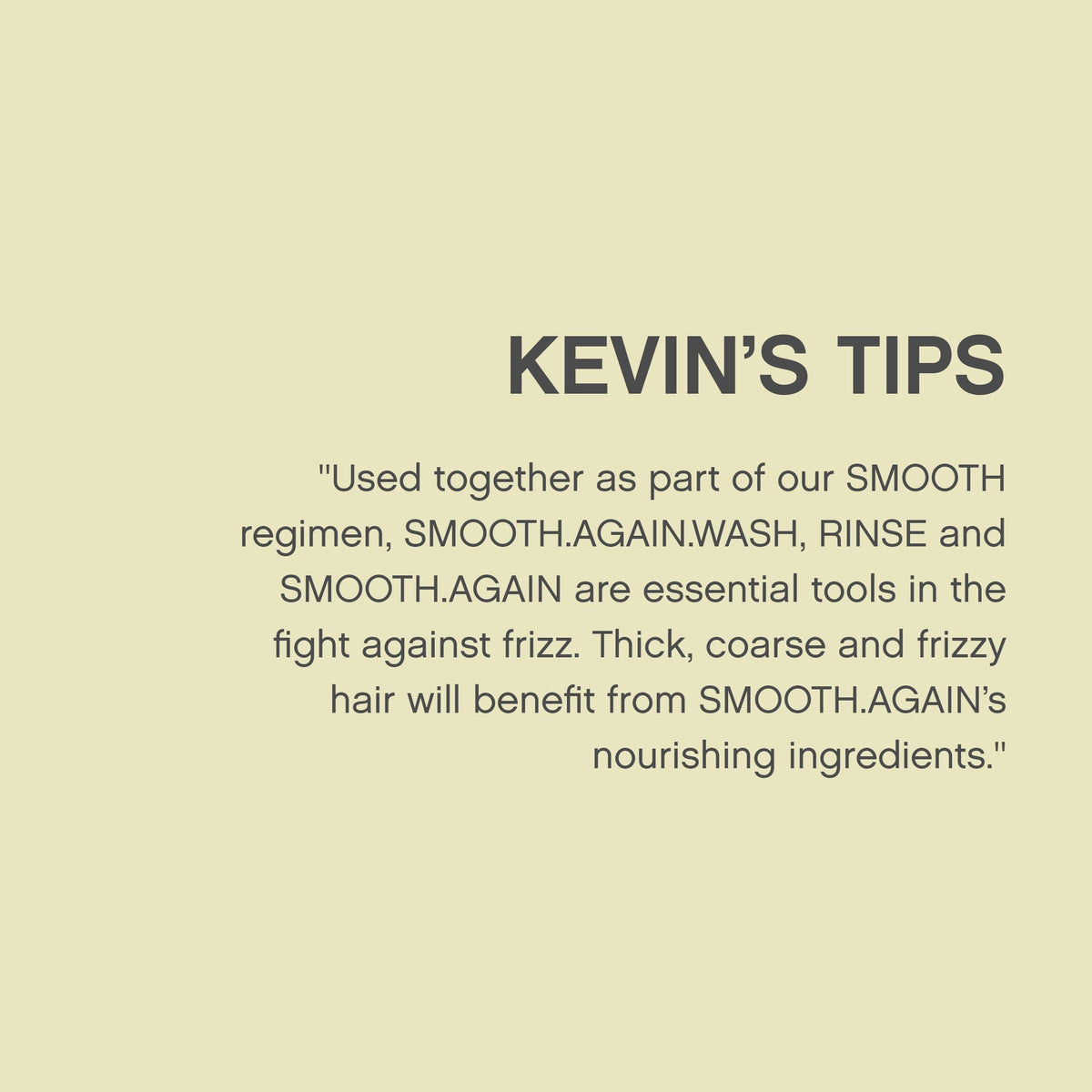 Kevin.Murphy Smooth Again packaging closeup emphasizes premium ingredients.