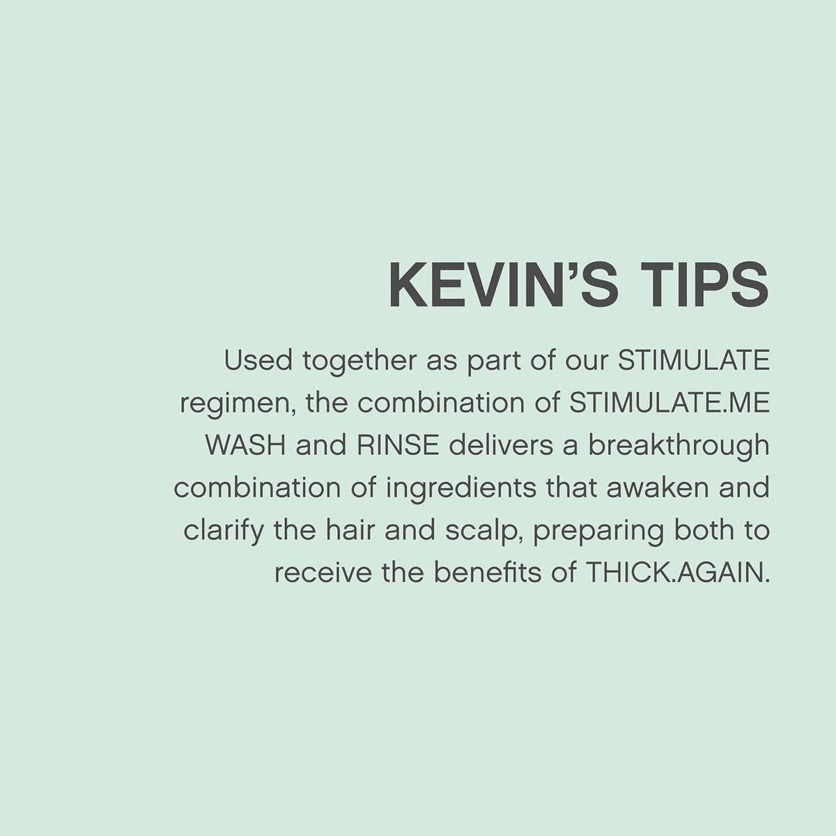 Sulfate-free label visible on KEVIN.MURPHY Stimulate-Me.Wash bottle.