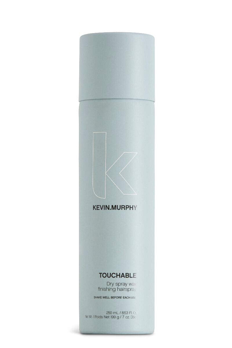 Kevin.Murphy Touchable Spray Wax bottle offers flexible hold and natural shine for textured styling.