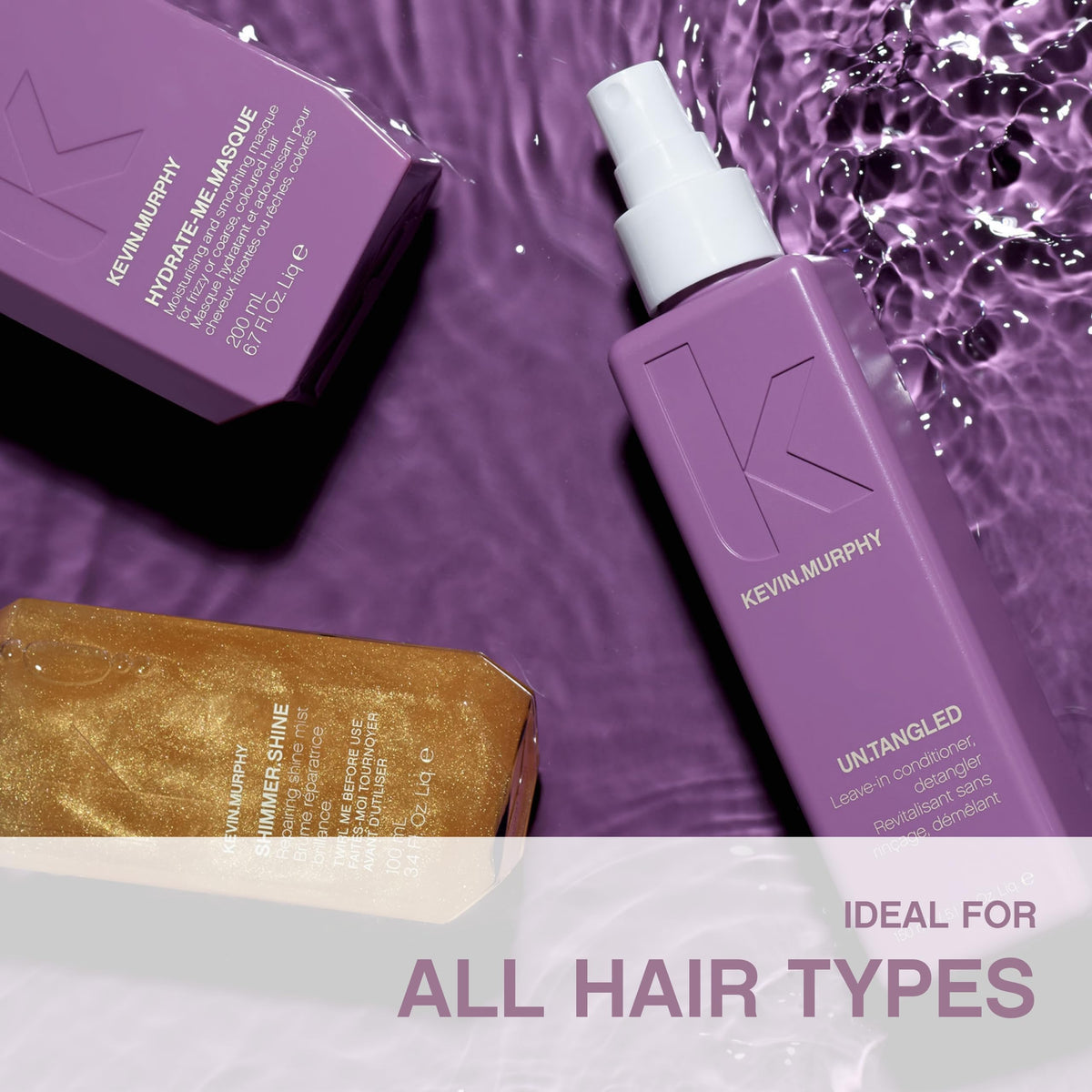 KEVIN.MURPHY UN.TANGLED pack of two for home and travel detangling.