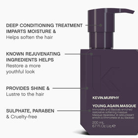 KEVIN.MURPHY Young.Again.Masque glossy finish restoring shine after use.