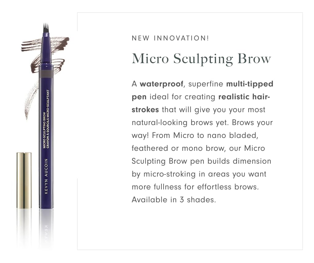 Kevyn Aucoin Micro-Sculpting Brow Brunette multi-pronged tip closeup.