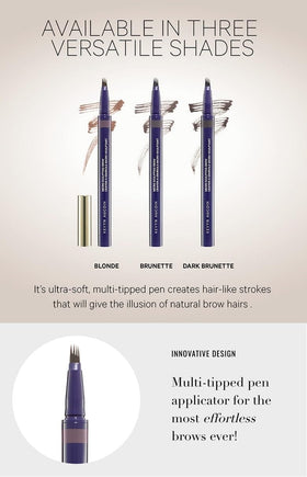 Application stroke using Kevyn Aucoin Micro-Sculpting Brow dark brunette