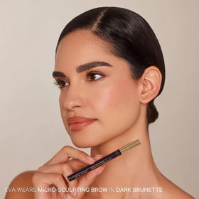 Swatch of Kevyn Aucoin Micro-Sculpting Brow dark brunette shade on skin