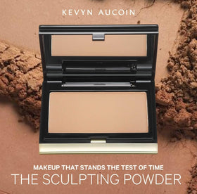 Kevyn Aucoin Sculpting Powder Medium matte finish on the cheek for natural shading