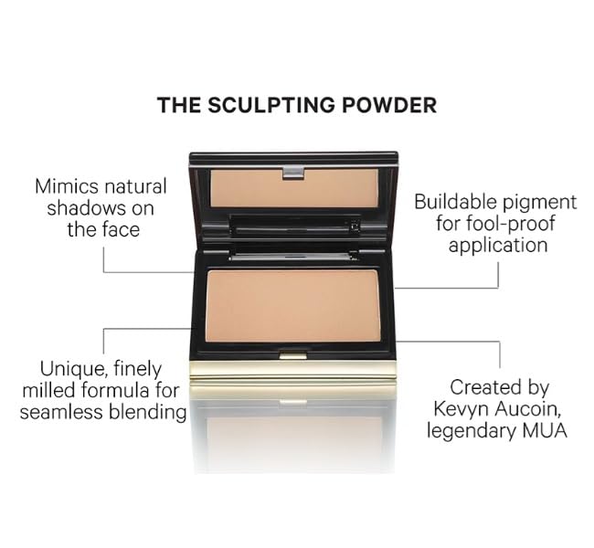 Kevyn Aucoin Sculpting Powder Medium natural shade swatches for skin-tone matching