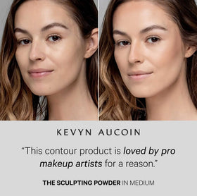 Kevyn Aucoin Sculpting Powder Medium apply under cheekbone for defined dimensions