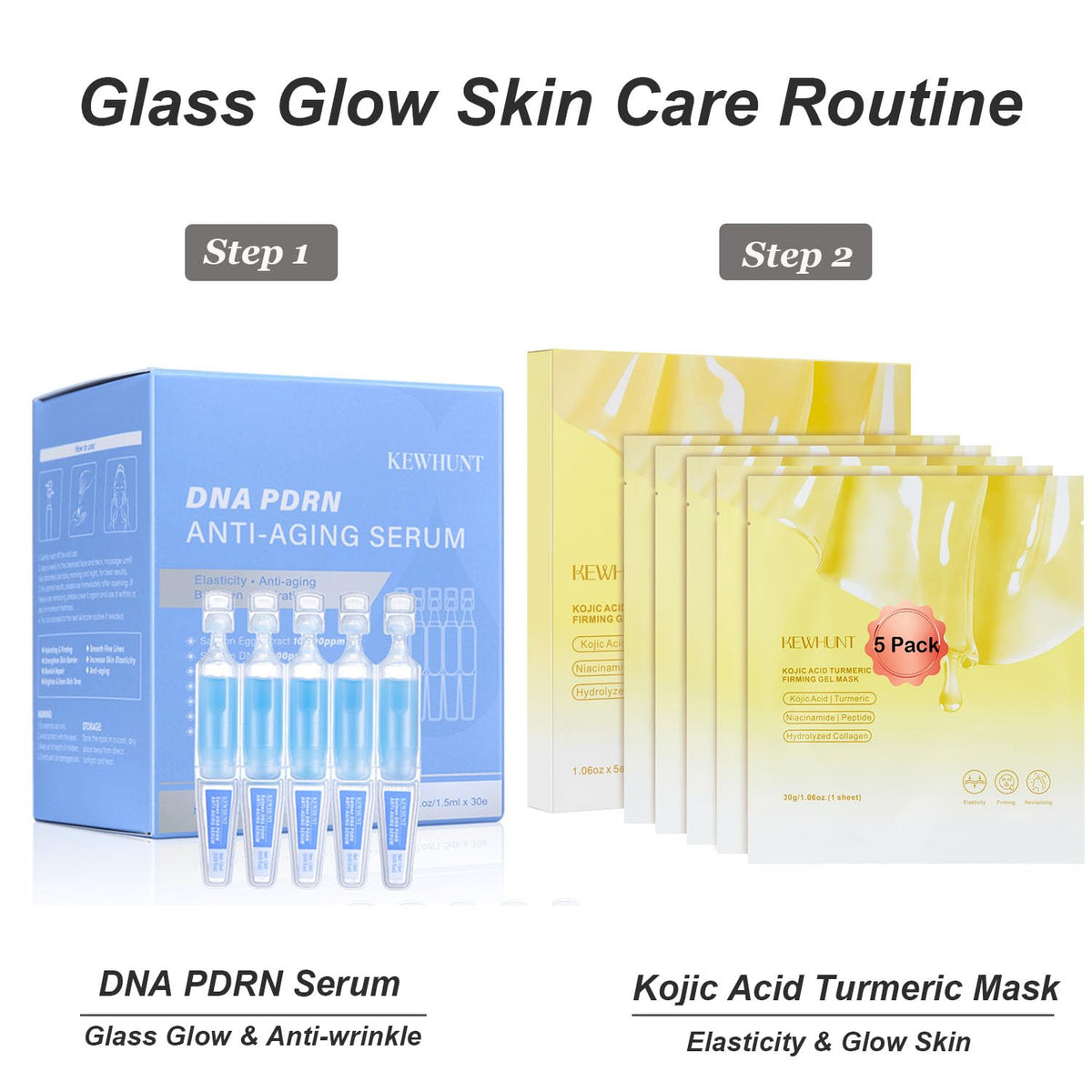 Kewhunt mask after sun care scene showing refreshed, dewy skin.