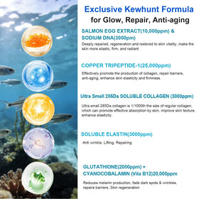 Kewhunt ampoule packaging demonstrates sterile single-use design ensuring freshness.