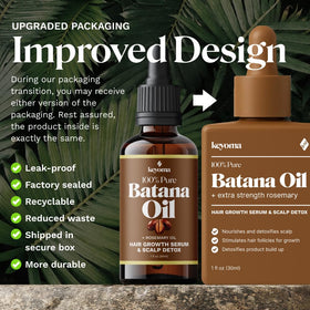 Keyoma Batana Oil ingredients close-up highlighting natural hair care.