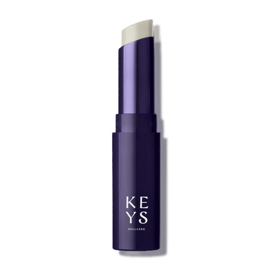 Keys Soulcare Comforting Tinted Lip Balm on application with avocado oil hydrates lips.