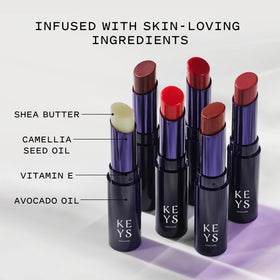 Keys Soulcare Comforting Tinted Lip Balm on lips suitable for everyday looks.