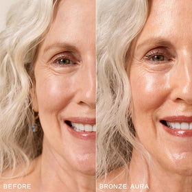 Keys Soulcare Let Me Glow serum swatch reveals dewy finish
