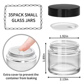 KeyWING 2oz clear glass jar highlights product visibility and premium feel