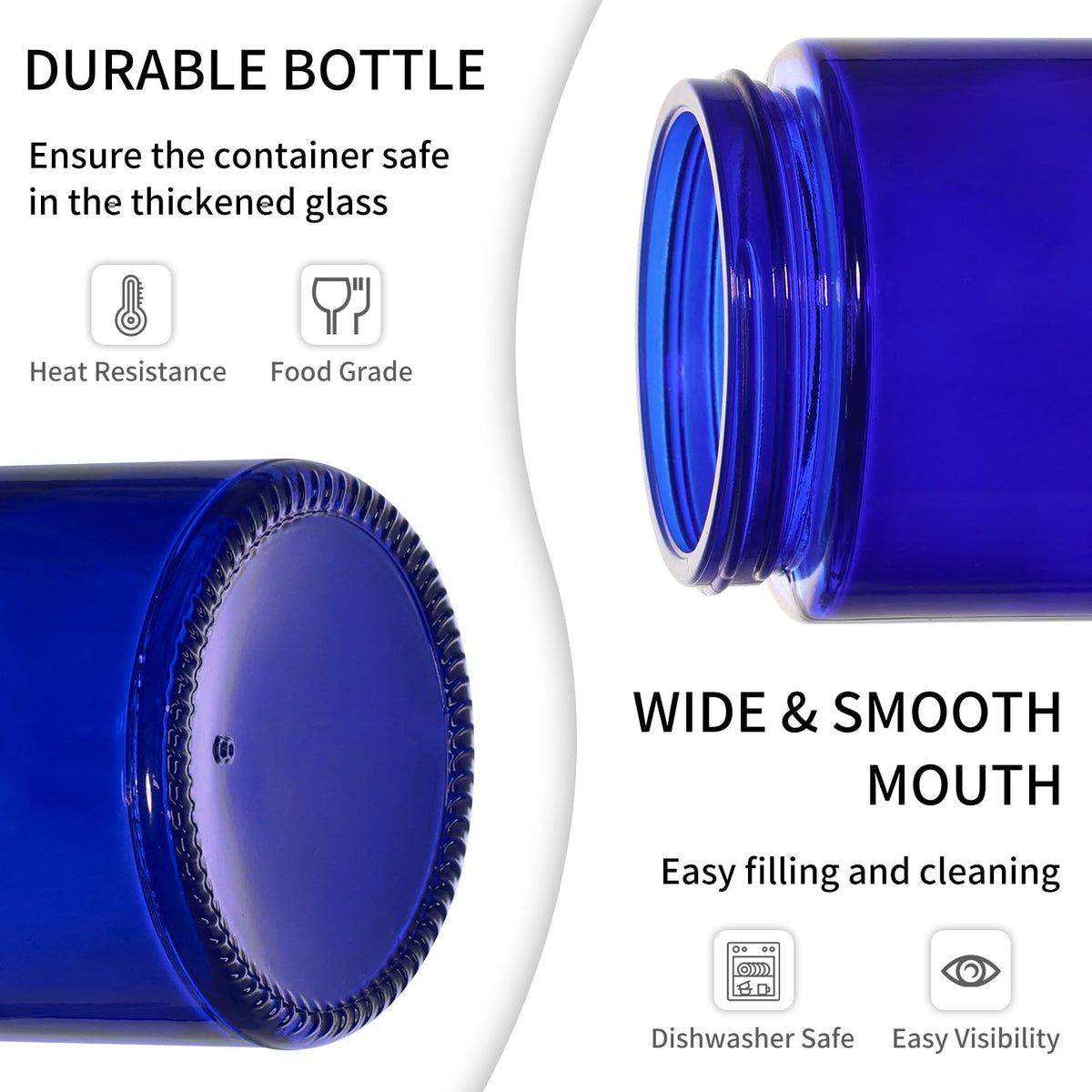 KEYWING 4oz glass jar ideal for creams and lotions during travel