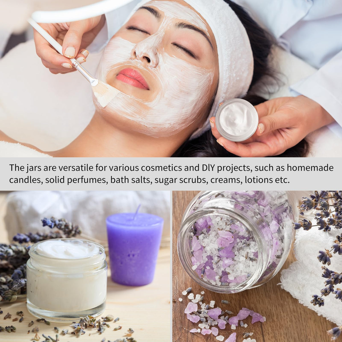 KeyWING small glass jar is easy to clean and reusable for DIY cosmetics