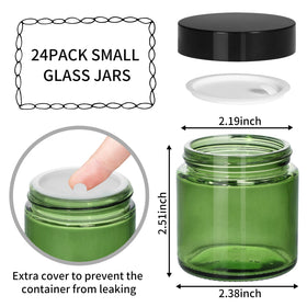 KEYWING green glass jar inner liner protects contents and prevents leaks.