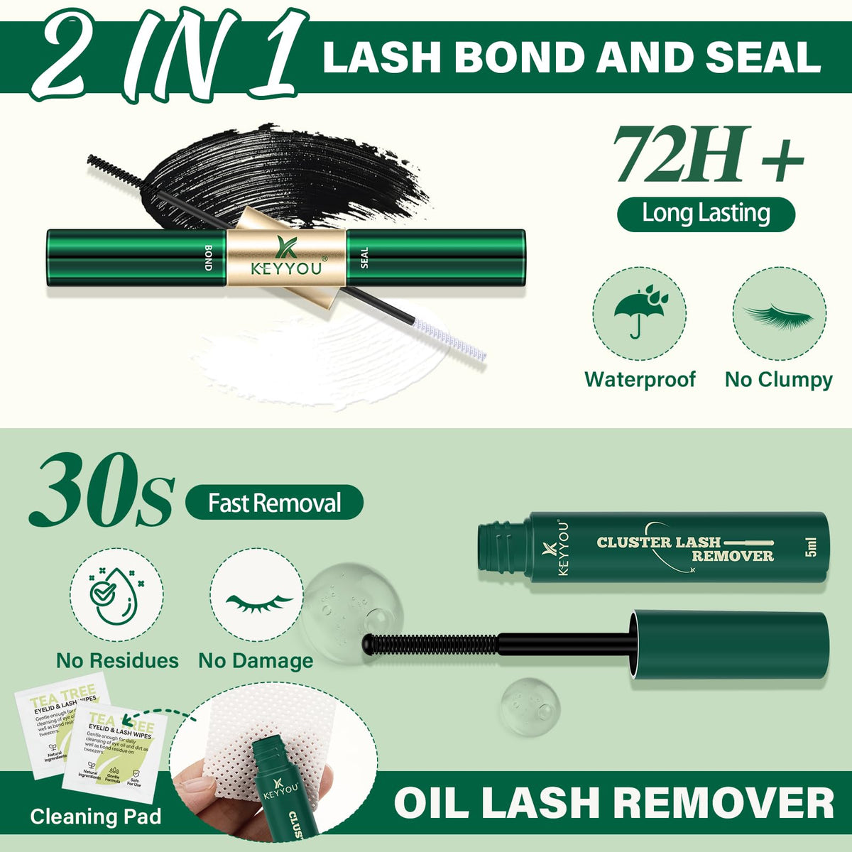 KEYYOU anti-stick tweezers enable precise placement with less clumping.